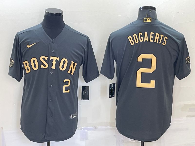 Cheap Men Boston Red Sox 2 Bogaerts Grey 2022 All Star Game Nike MLB Jerseys